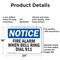 Signmission Fire Alarm When Bell Rings Dial 911 OSHA Notice Sign, Aluminum, 24in W x 18in L, 2PK OS-2PACK-NS-A-1824-L-12550 - alternate 8
